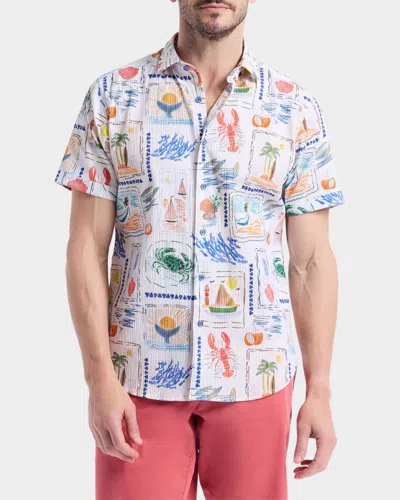Robert Graham Isla Vista Short Sleeve Seersucker Button-up Shirt In Multi