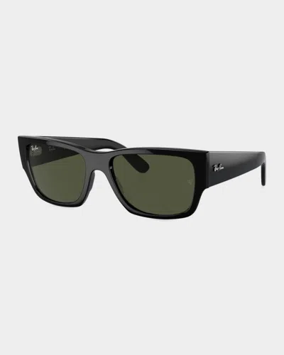 Ray Ban Ray-ban Carlos 56mm Polarized Rectangular Sunglasses In Multi