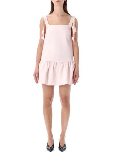 Self-portrait Womens Self Portrait Flower-embellished Woven Mini Dress In White