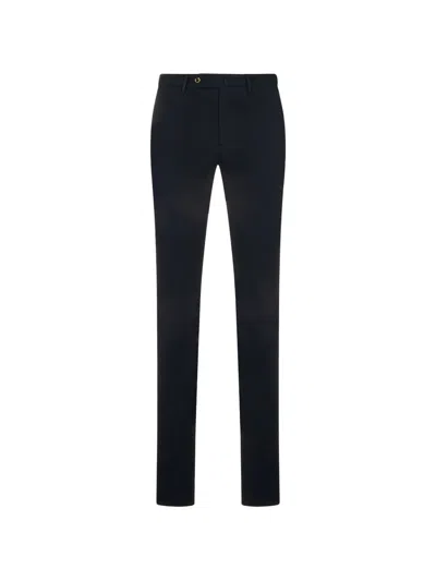Pt Torino Stretch Wool Pant With Modern Tailoring In Blue
