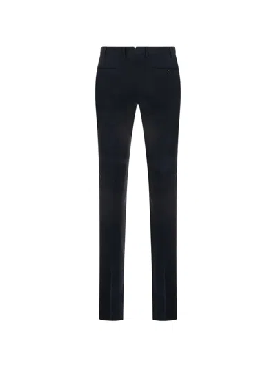 Pt Torino Stretch Wool Pant With Modern Tailoring In Blue