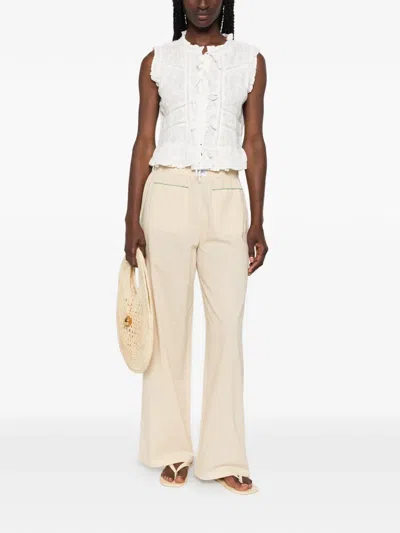 Maison Labiche Patch-pockets Trousers In Neutral