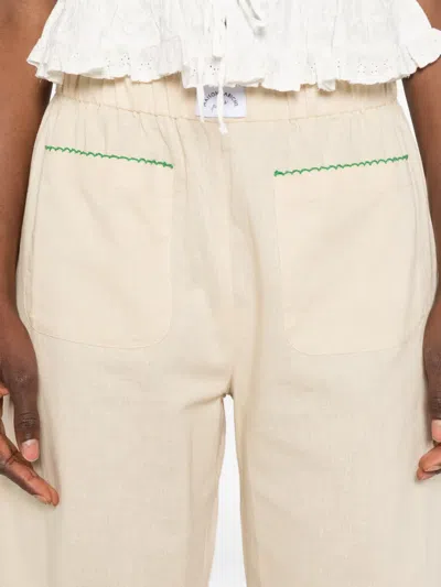 Maison Labiche Patch-pockets Trousers In Neutral