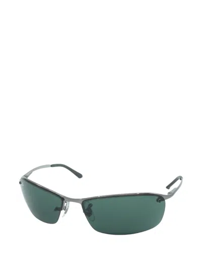 Ray Ban Rectangle-frame Sunglasses In Black