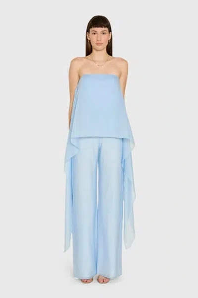 Amanda Uprichard Jenny Strapless Jumpsuit In Blue