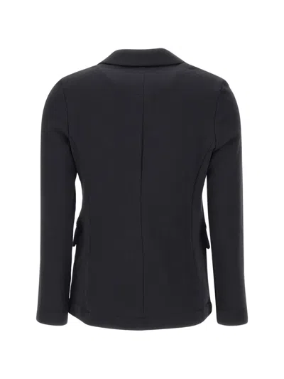 Sun 68 Notched-lapels Two-button Blazer In Black