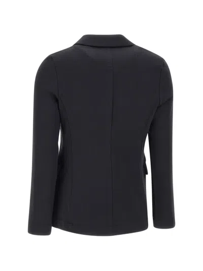 Sun 68 Notched-lapels Two-button Blazer In Black