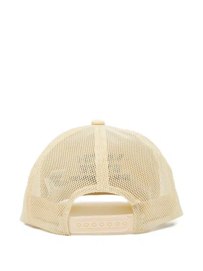 Visvim Mesh-panel Embroidered Cap In Yellow