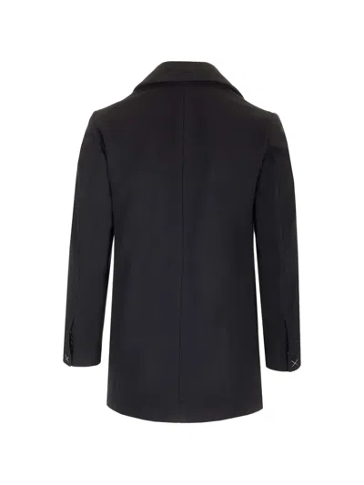 Guarinucci Short Double-breasted Coat Jackets Blue In Blue