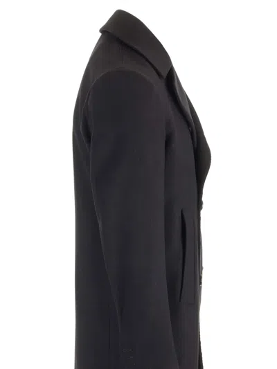 Guarinucci Short Double-breasted Coat Jackets Blue In Blue