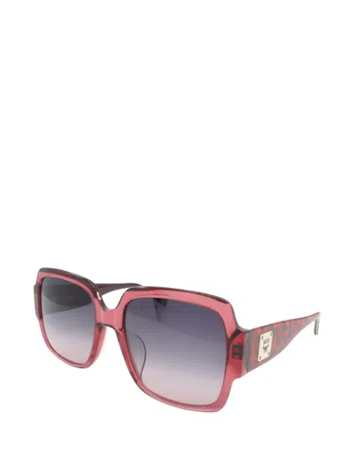 Mcm Oversized Square-frame Sunglasses In Pink