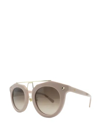 Mcm Geometric-frame Sunglasses In Brown