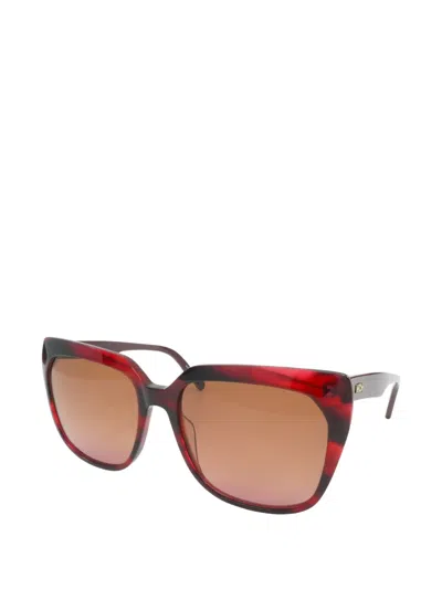 Mcm Square-frame Sunglasses In Red