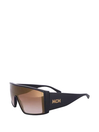 Mcm Shield-frame Sunglasses In Brown