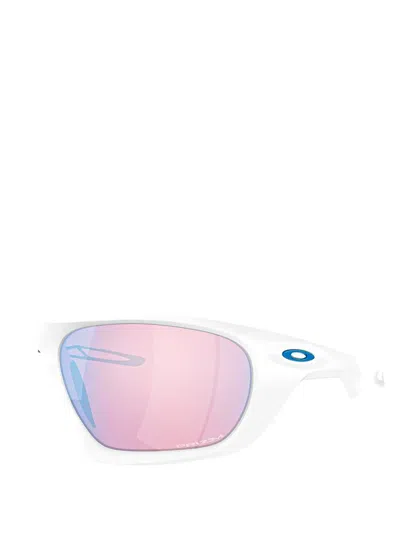 Oakley Geometric Frame Sunglasses In White
