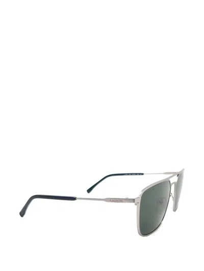 Lacoste Double-bridge Rectangle-frame Sunglasses In Silver