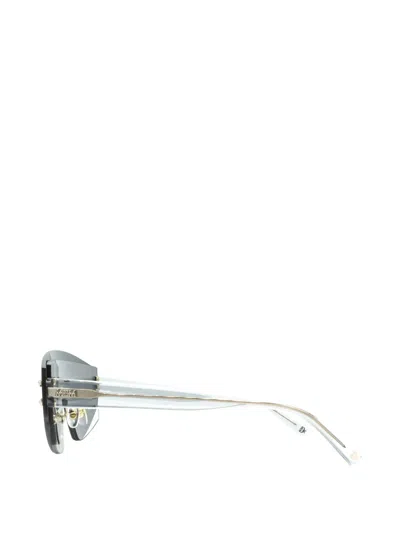 Mcm Shield-frame Stud-embellished Sunglasses In Green