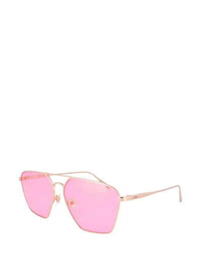 Mcm Rectangle-frame Sunglasses In Pink