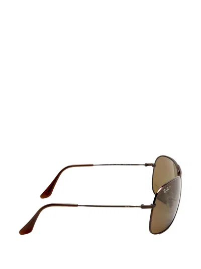 Ray Ban Pilot-frame Sunglasses In Brown