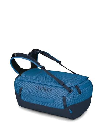 Osprey Transporter Grid-pattern Backpack In Blue