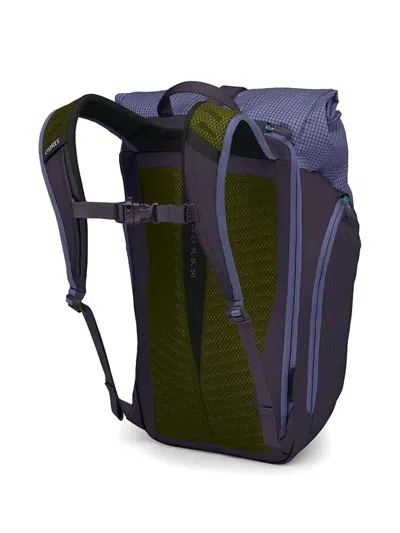 Osprey Grid-pattern Roll-top Backpack In Blue