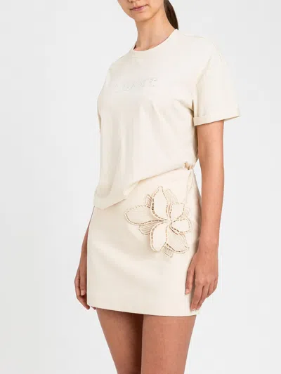 Twinset Twin-set Orange Cotton T-shirt In Neutral