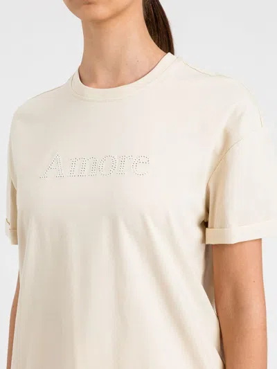 Twinset Twin-set Orange Cotton T-shirt In Neutral