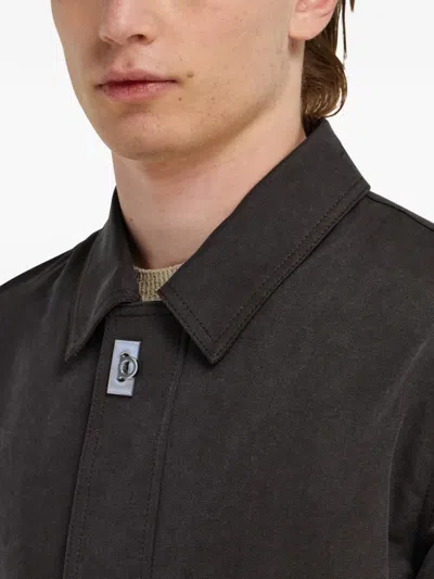 Ferragamo Washed Canvas Blouson In Black
