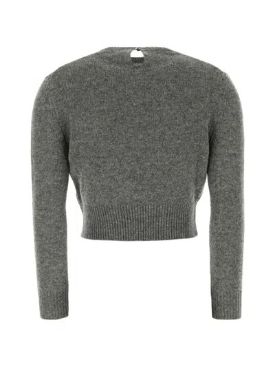 Jil Sander -inspired Wool Blend Knit Sweater For Women In Black