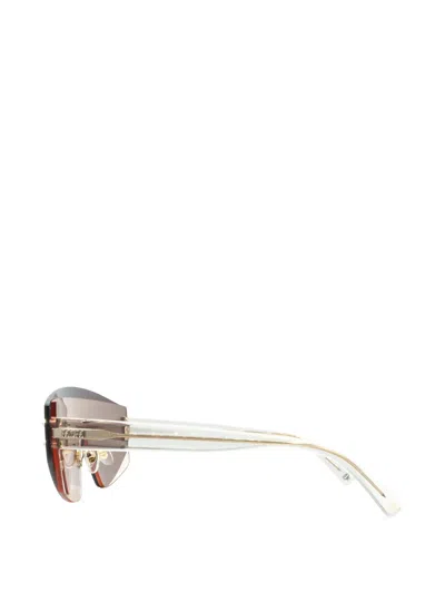 Mcm Shield-frame Sunglasses In White
