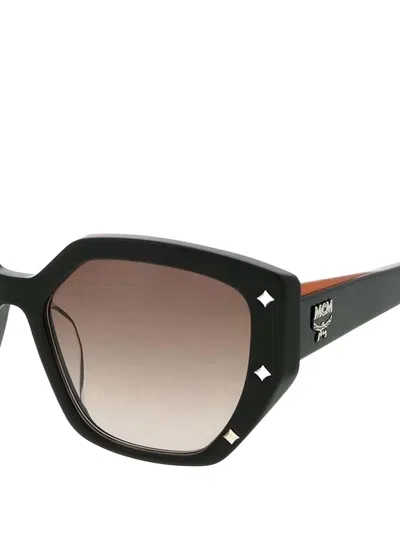 Mcm Geometric-frame Sunglasses In Brown