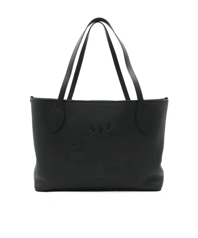 Mulberry Tree Logo-embossed Tote Bag In Black