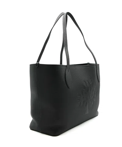 Mulberry Tree Logo-embossed Tote Bag In Black