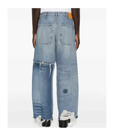 Gallery Dept. Patchwork Distressed Jeans In Blue