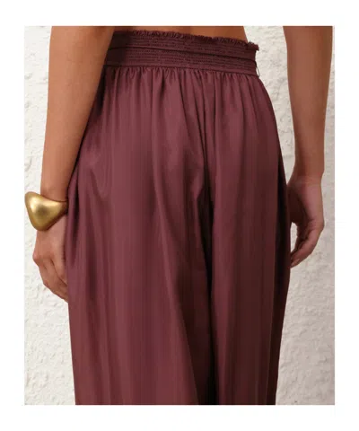 Zimmermann Womens Musk Aster Harem Silk Trousers Xs In Brown