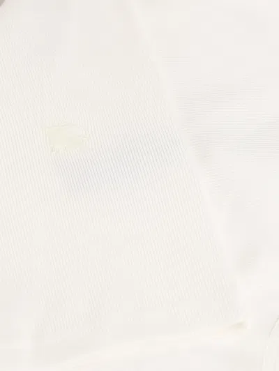 Burberry Ribbed-knit Tie-fastening Top In White