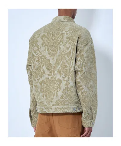 Junya Watanabe Patterned Denim Jacket In Brown