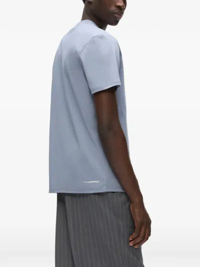 Karl Lagerfeld Monogram Regular T-shirt In Blue