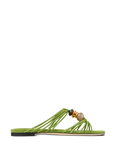 Jimmy Choo Lova Embellished Suede Sandals In Animal Print