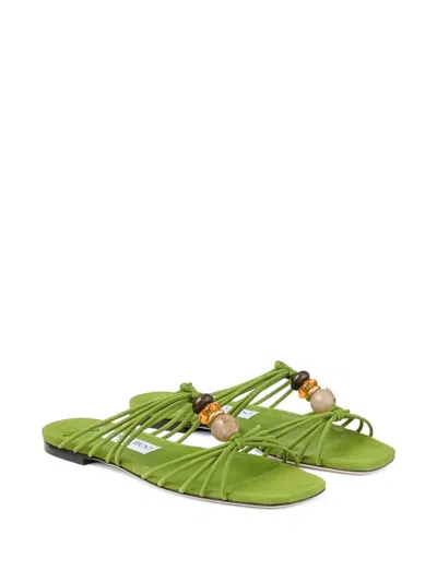 Jimmy Choo Lova Embellished Suede Sandals In Animal Print