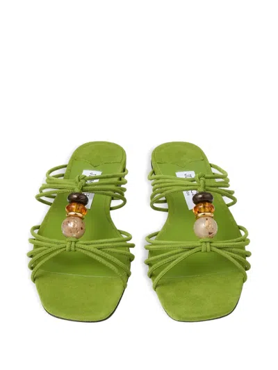 Jimmy Choo Lova Embellished Suede Sandals In Animal Print