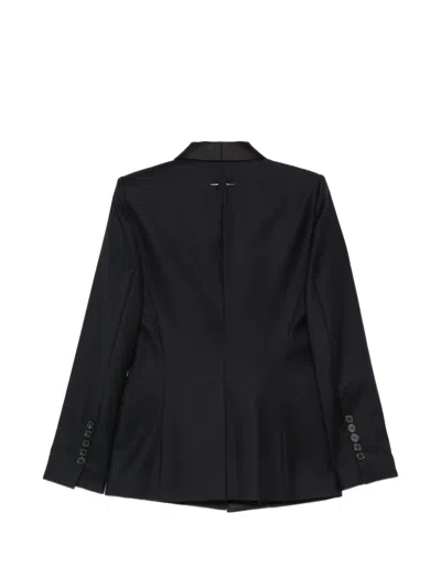 Barbara Bui Satin-lapel Blazer In Blue