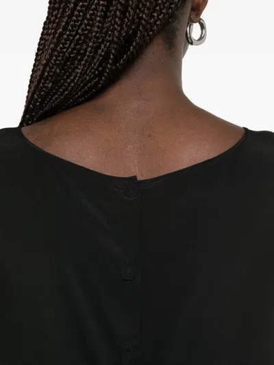 Pre-owned Prada 2000s Button-back Blouse In Black