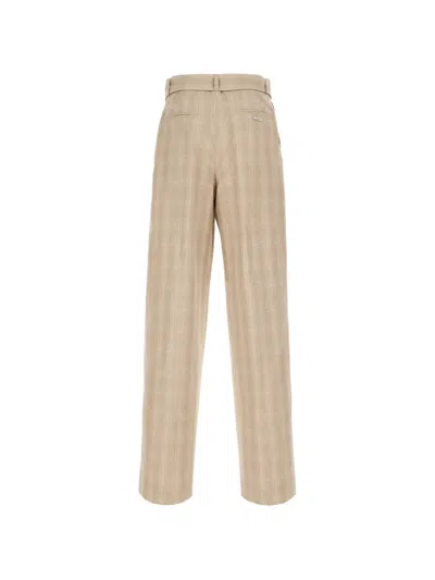 Iceberg Belted Check-pattern Trousers In Gold