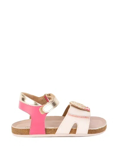 Carrèment Beau Shell-patch Sandals In Multi