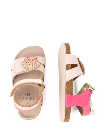 Carrèment Beau Shell-patch Sandals In Multi