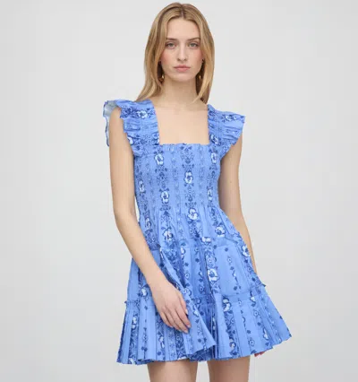 Hill House Home The Charlotte Nap Dress Arcadia Border In Blue