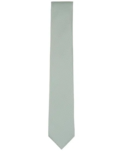 Alfani Men's Herringbone Pattern Tie, Macy's Exclusive In Green