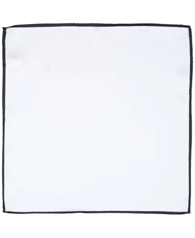 Alfani Men's Silk Solid Rolled Border Pocket Square, Macy's Exclusive In White
