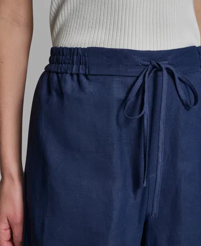 Karl Lagerfeld Petite Pull-on Pants In Blue